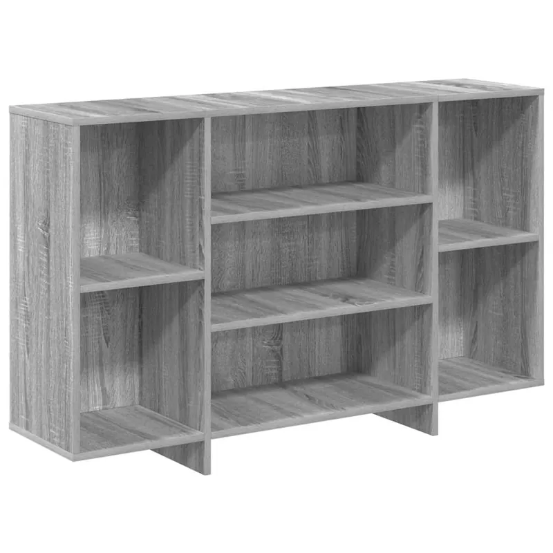 Aparador - Mueble de almacenamiento de madera de ingeniería roble ahumado 120x30x75 cm es3577