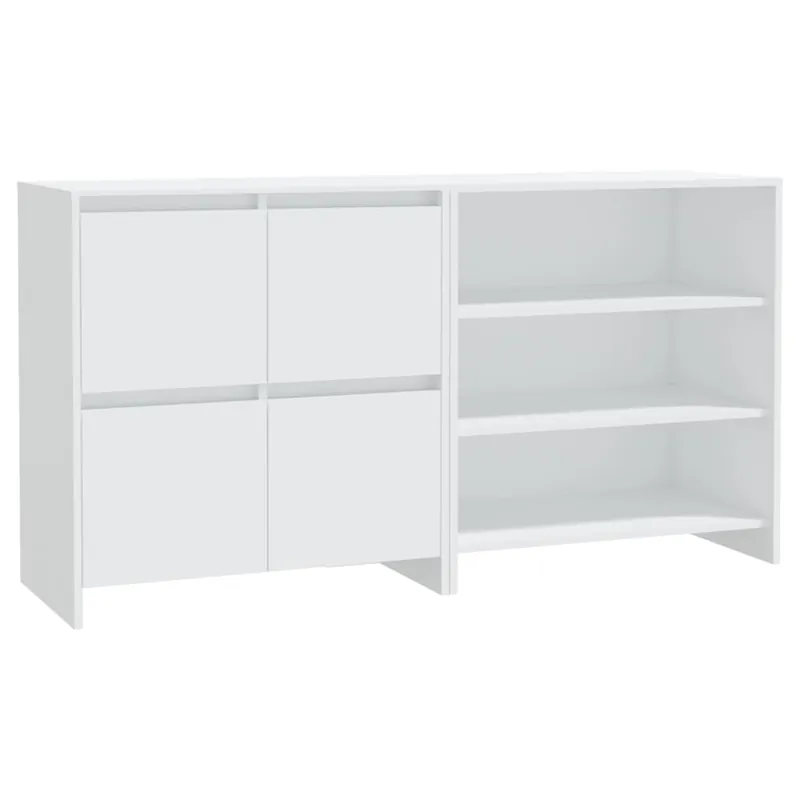 Aparador - Mueble de almacenamiento de 2 piezas madera manufacturada color roble ahumado es2153