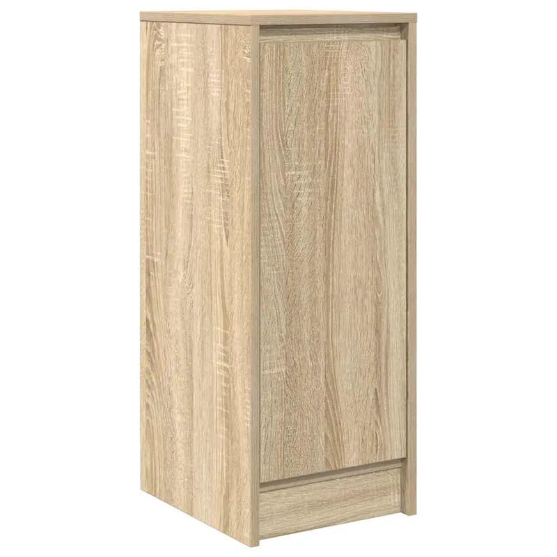 Aparador - Mueble de almacenamiento de madera de ingeniería gris hormigón 29,5x34x76 cm es3281