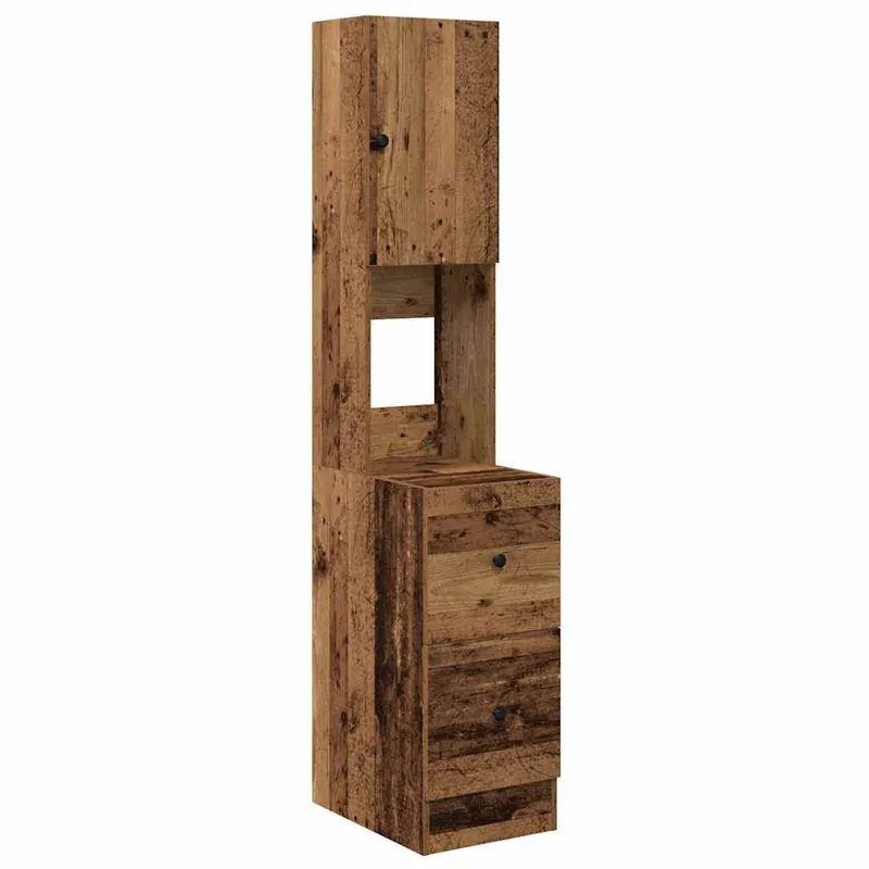 Aparador - Mueble de almacenamiento de cocina con cajón Roble artesanal 32 x 50 x 180 cm es2427