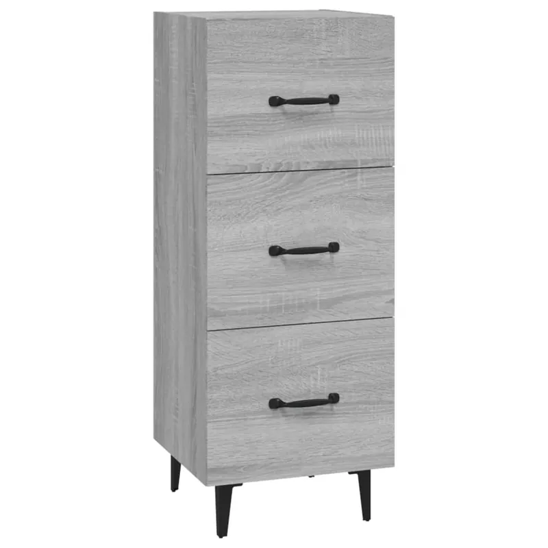 Aparador - Mueble de almacenamiento madera de ingeniería marrón roble 34,5x34x90 cm es4493
