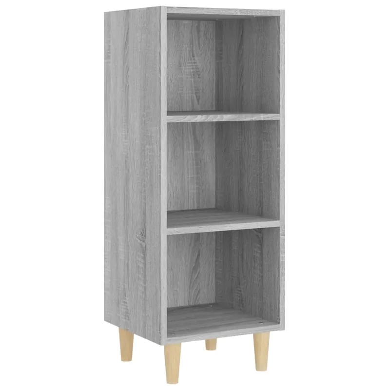 Aparador - Mueble de almacenamiento de madera contrachapada blanco 34,5x32,5x90 cm es2457