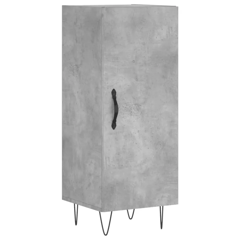 Aparador - Mueble de almacenamiento de madera contrachapada blanco brillante 34,5x34x90 cm es2539