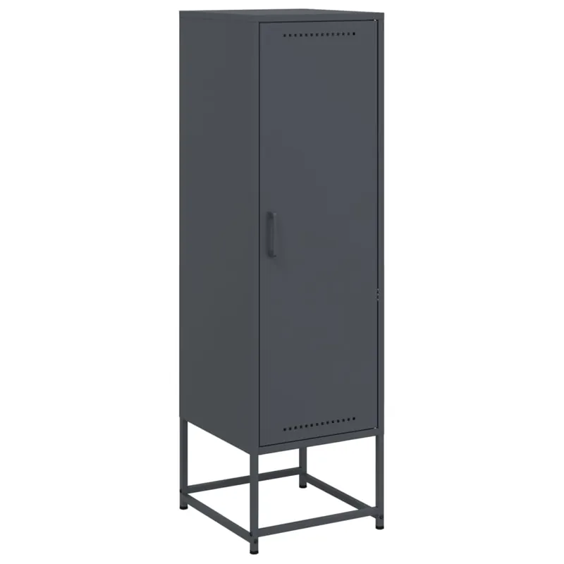 Aparador - Mueble de almacenamiento de acero gris antracita 36x39x123 cm es2239