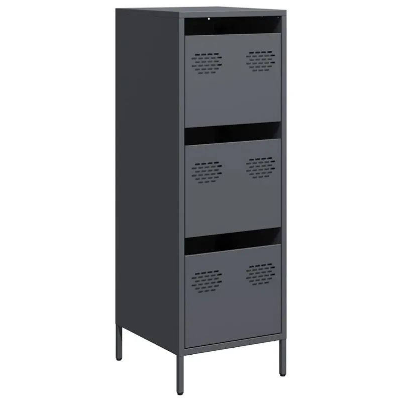 Aparador - Mueble de almacenamiento de acero rosa 39x35x103,5 cm es2364