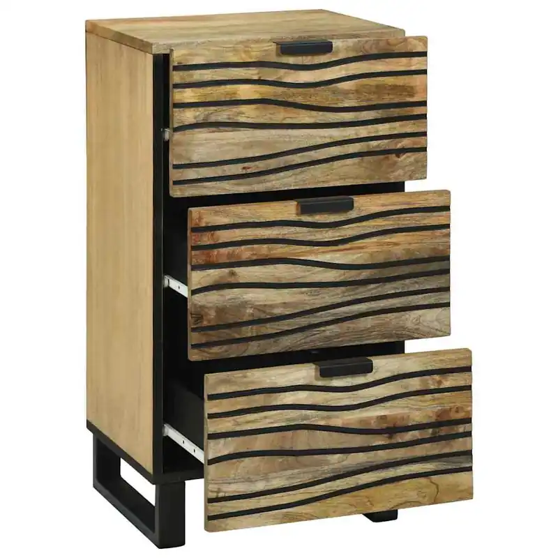 Aparador - Mueble de almacenamiento Marrón 40 x 33 x 75 cm madera maciza de mango es4743