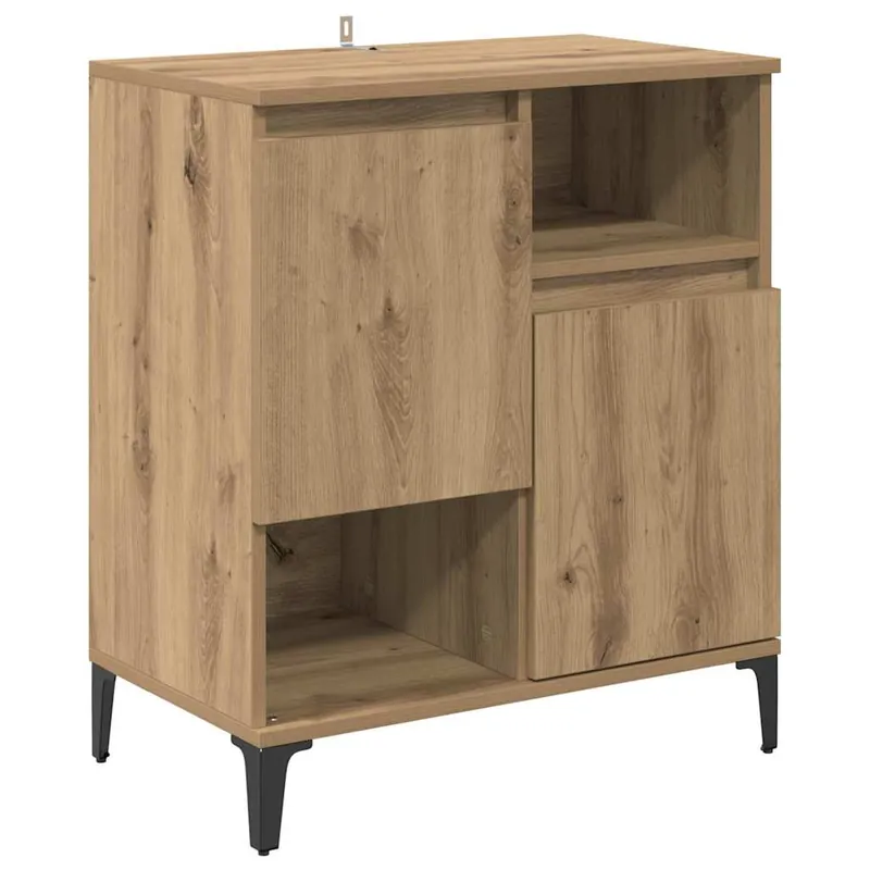 Aparador - Mueble de almacenamiento de madera contrachapada roble Sonoma 60x35x70 cm es3068