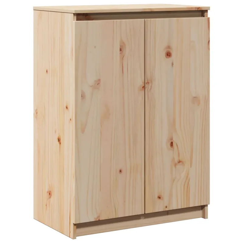 Aparador - Mueble de almacenamiento madera maciza de pino blanco 60x36x84 cm es4649