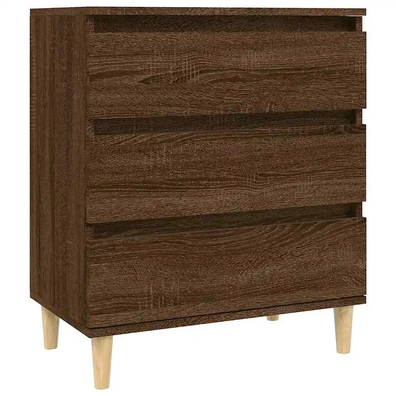 Aparador - Mueble de almacenamiento de madera contrachapada blanco 60x35x70 cm es2481