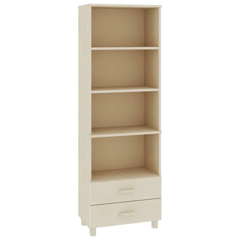Aparador - Mueble de almacenamiento madera maciza de pino blanca 60x35x180 cm es4108