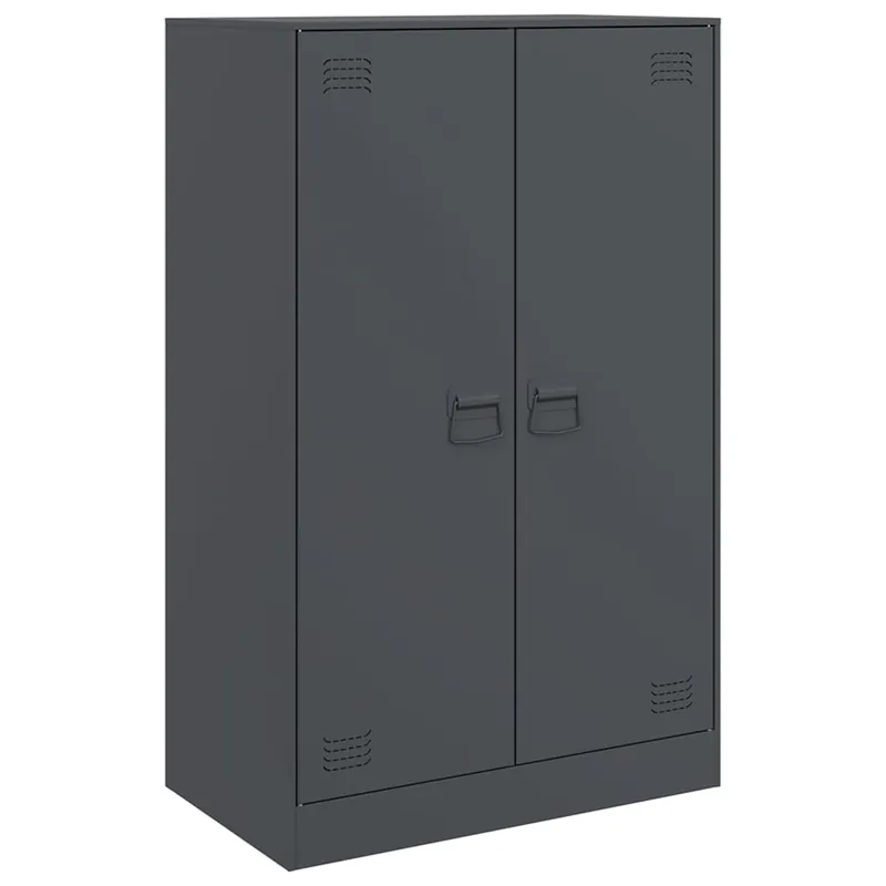 Aparador - Mueble de almacenamiento de acero blanco 67x39x107 cm es2212