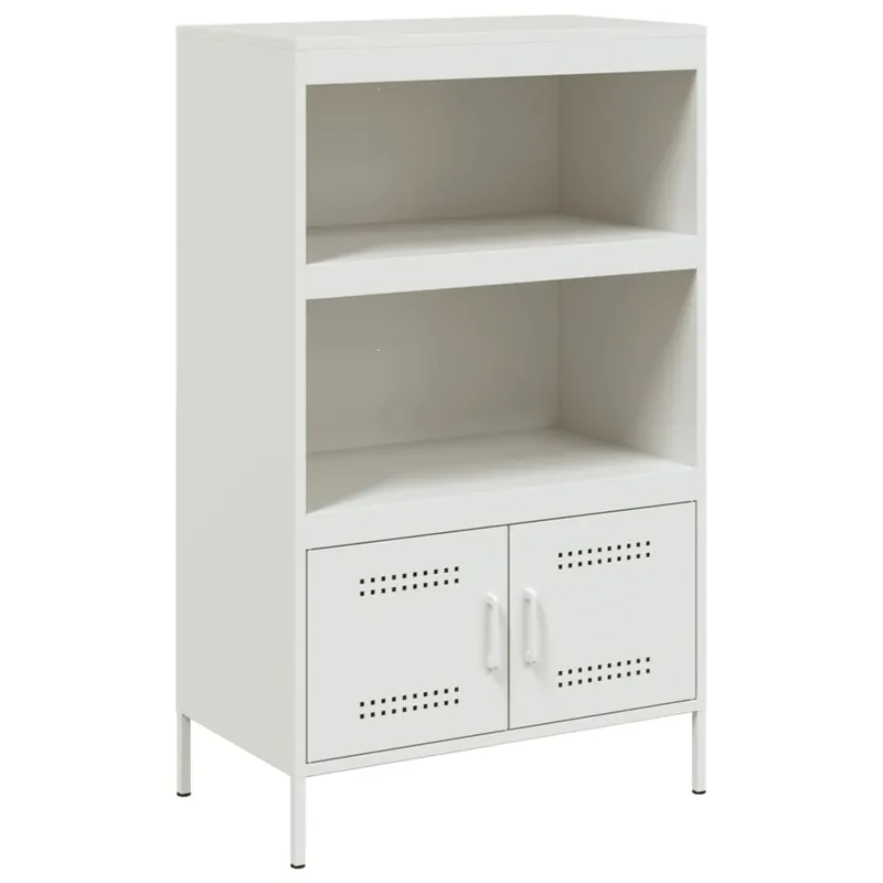 Aparador - Mueble de almacenamiento de acero negro 68x39x113 cm es2348