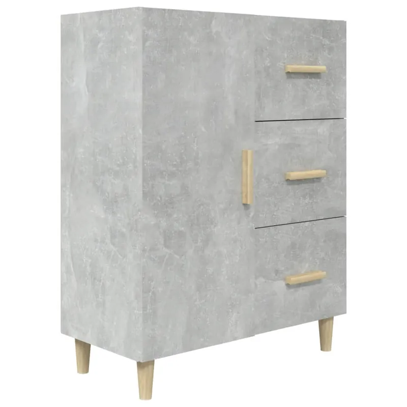 Aparador - Mueble de almacenamiento de madera de ingeniería roble ahumado 69,5x34x90 cm es3614