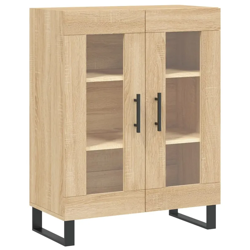 Aparador - Mueble de almacenamiento de madera de ingeniería roble Sonoma 69,5x34x90 cm es3763