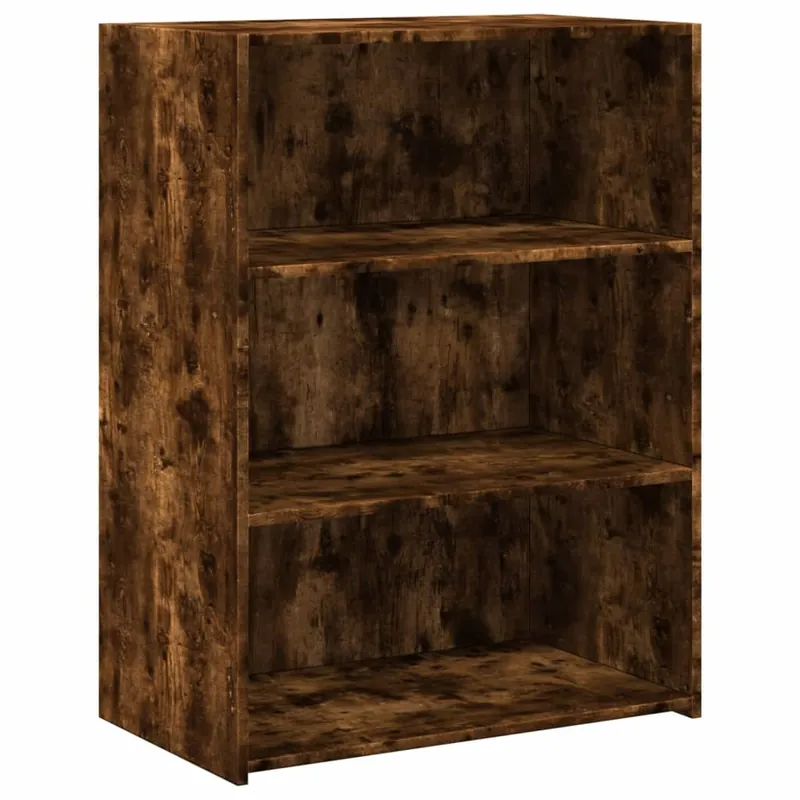 Aparador - Mueble de almacenamiento de madera de ingeniería roble ahumado 70x41x93 cm es3636