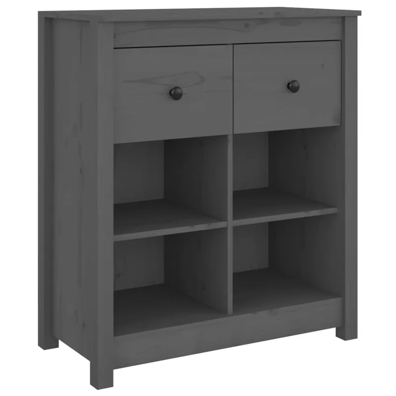 Aparador - Mueble de almacenamiento de madera maciza de pino marrón miel 70x35x80 cm es3992