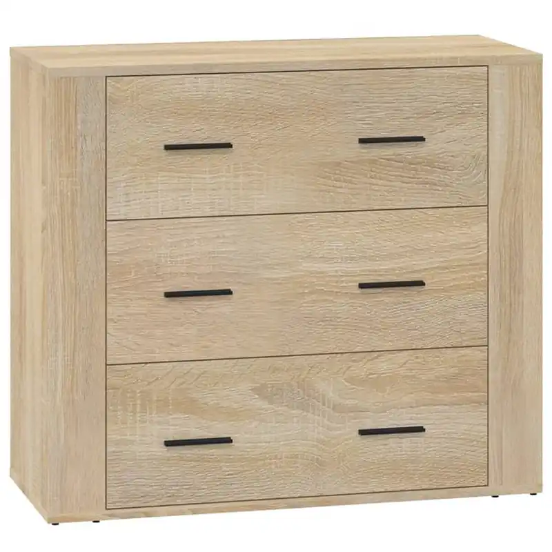 Aparador - Mueble de almacenamiento madera de ingeniería madera envejecida 80x33x70 cm es4491