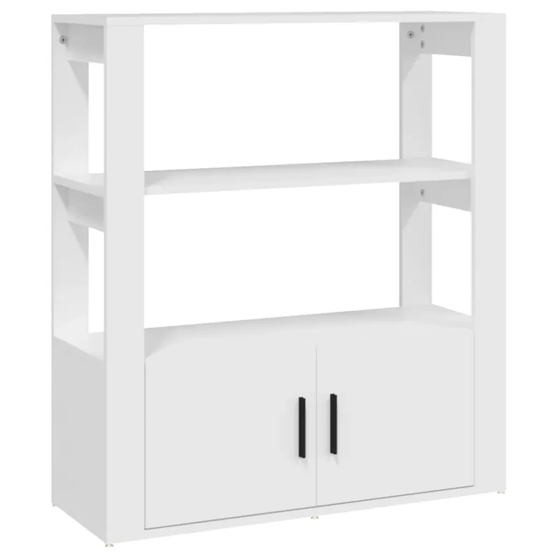 Aparador - Mueble de almacenamiento madera contrachapada color roble ahumado 80x30x90 cm es4273