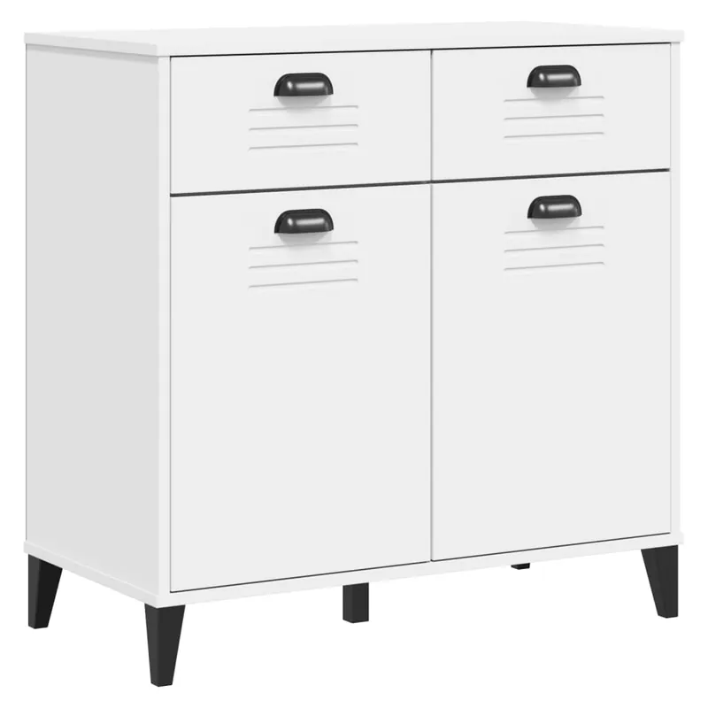 Aparador - Mueble de almacenamiento madera de ingeniería blanco 80x40x80 cm es4402
