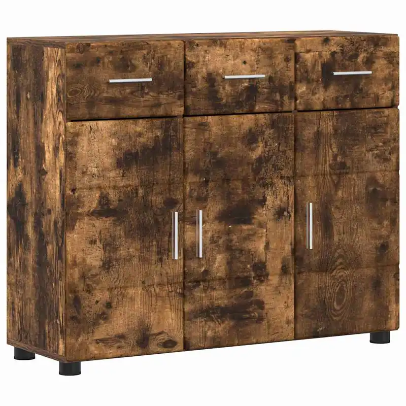Aparador - Mueble de almacenamiento Gris Concreto 88,5 x 30,5 x 73 cm Madera de ingeniería es4063