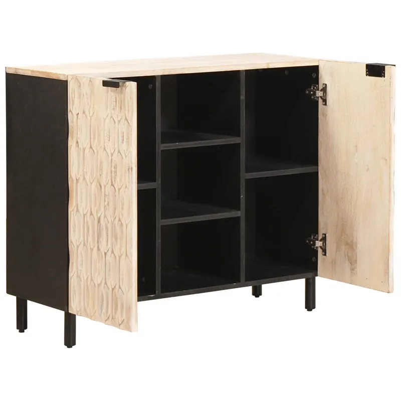 Aparador - Mueble de almacenamiento con estante Acabado de Lavado 90 x 33 x 75 cm es1870