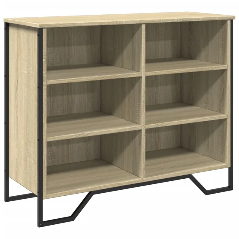 Aparador - Mueble de almacenamiento madera de ingeniería roble Sonoma 91x35,5x74,5 cm es4586