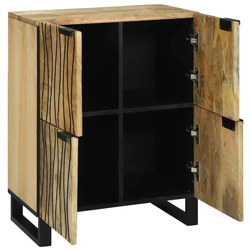Aparador - Mueble de almacenamiento Marrón 60 x 33 x 75 cm madera maciza de mango es4760