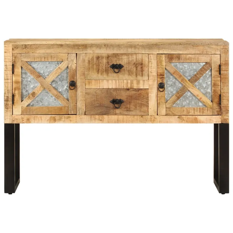 Aparador - Mueble de almacenamiento de madera de mango rugosa 110x30x74 cm es3813