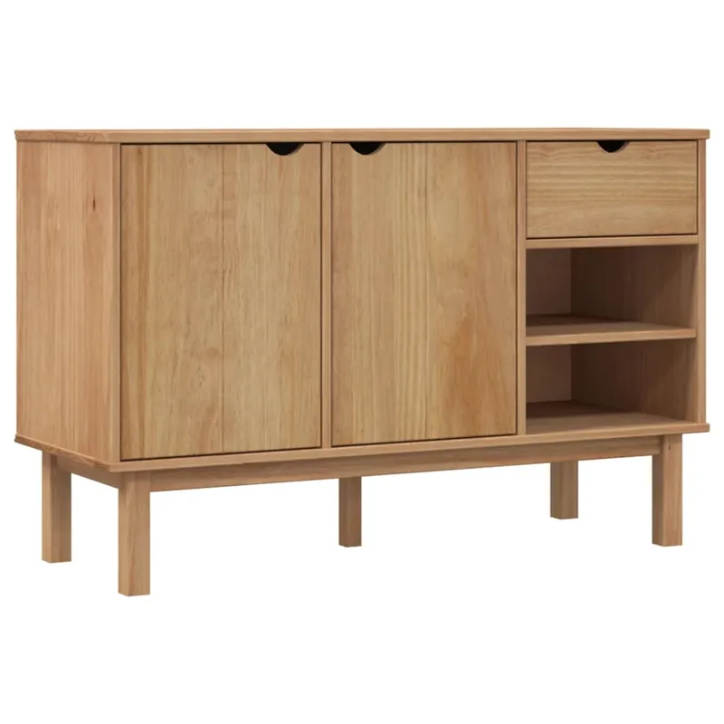 Aparador - Mueble de almacenamiento madera maciza pino 114x43x73,5 cm es4837