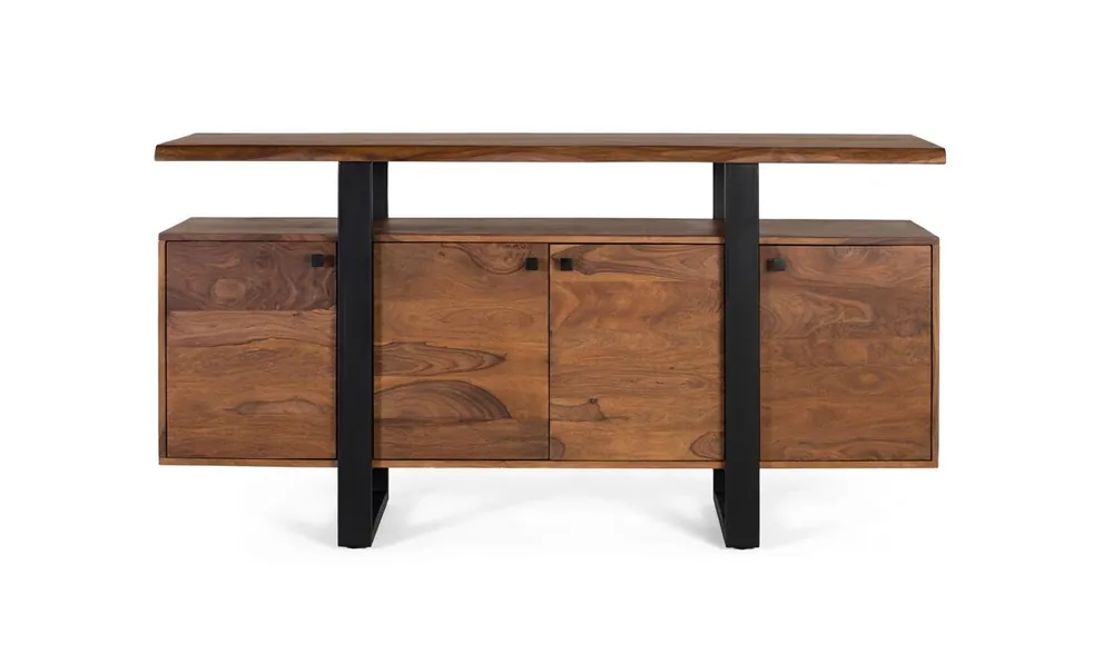 APARADOR - VAJILLERO Marrón/negro 90x45x175 cm - Giner y Colomer
