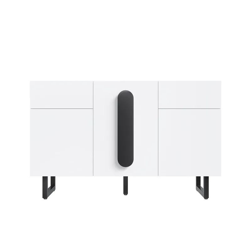 Aparador 120 cm - Gran capacidad de almacenamiento, cajones y puertas - Blanco