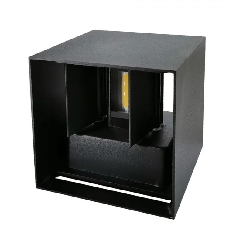 aplique de exterior aluminio color negro serie sor 10cm - Decoración