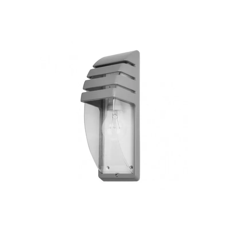 aplique de exterior metal color gris serie elnath 12cm - Decoración