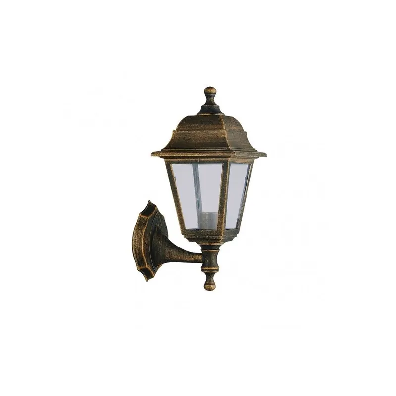 aplique de exterior policarbonato color dorado serie albahaca 15cm - Decoración