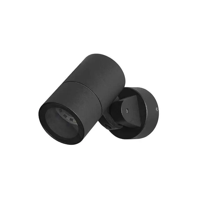 aplique de pared aluminio color negro serie eleve 6.3cm - Decoración