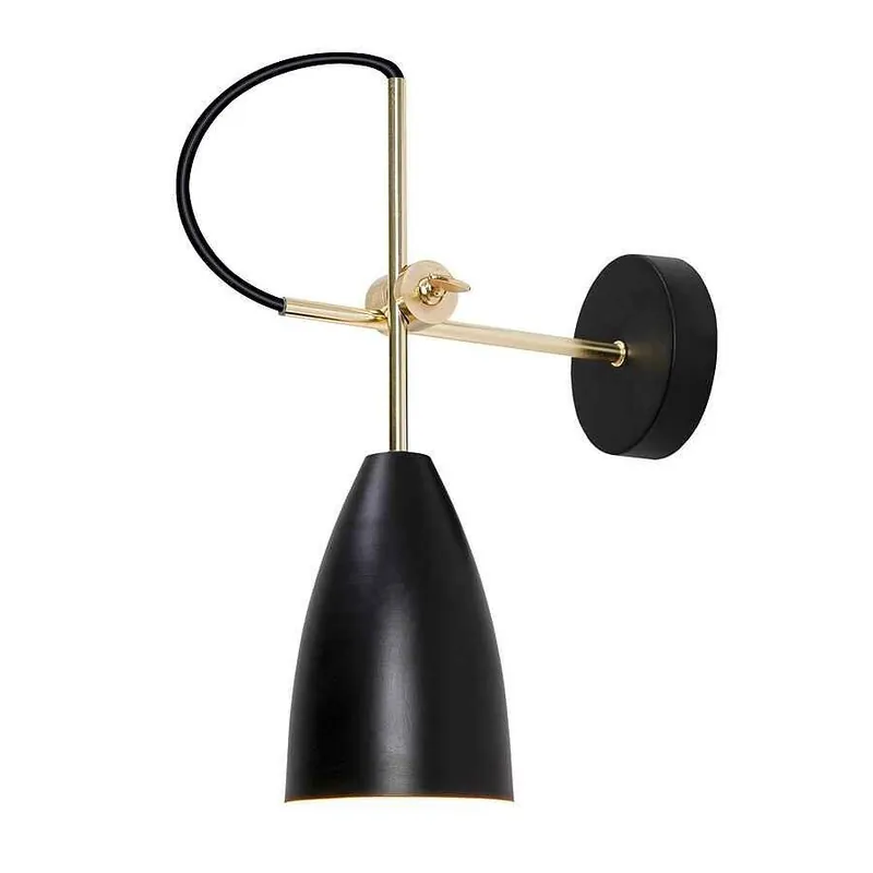 aplique de pared metal color negro serie manus 10cm - Decoración