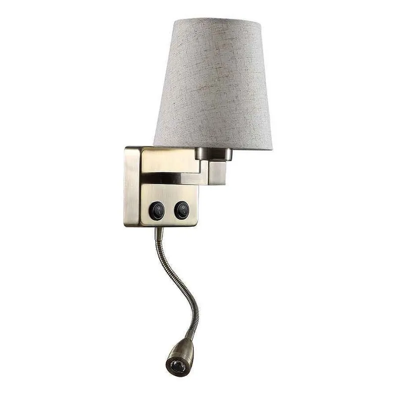 aplique de pared metal color beige serie paulo 14cm - Decoración