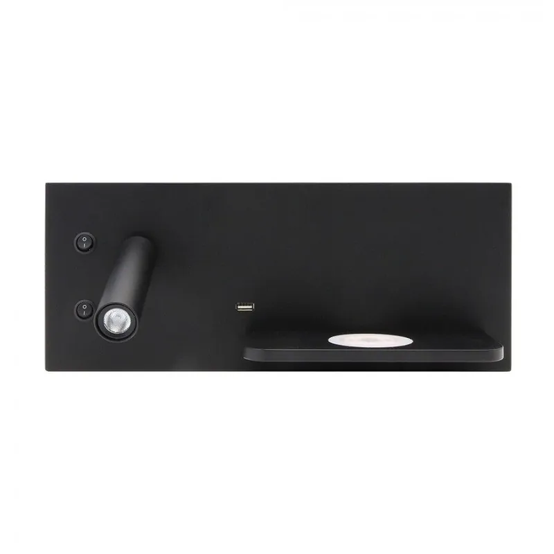 aplique de pared metal color negro serie velazquez 35cm - Decoración