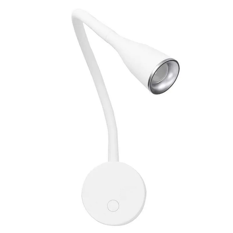 aplique de pared policarbonato color blanco serie crobat 8.6cm - Decoración