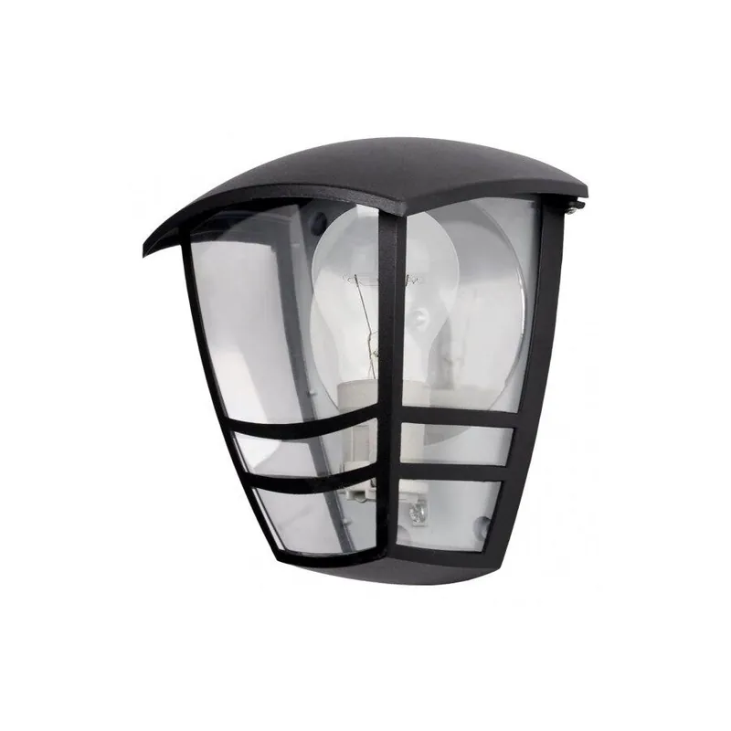 aplique exterior aluminio color negro serie alnilan 17.5cm - Decoración