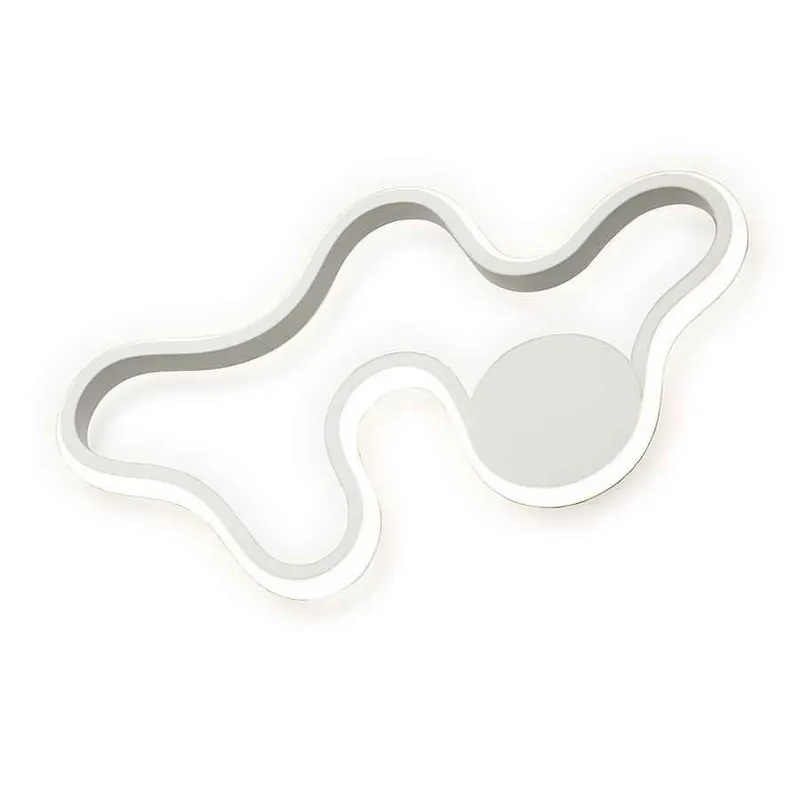 aplique pared aluminio color blanco serie marea 27cm - Decoración