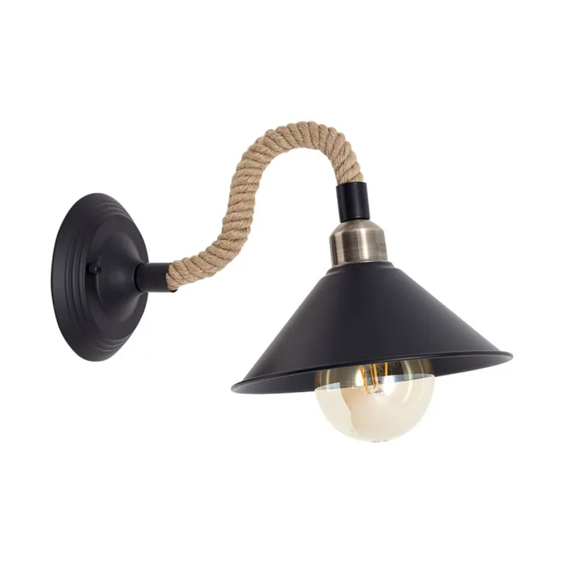 Aplique Soga Lumit 40W marrón 23x22x35 cm - Decoración