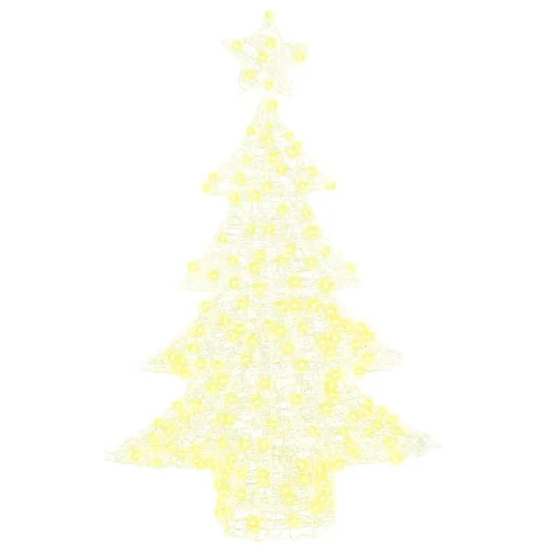 Árbol de Navidad - Árbol navideño con 100 LED cálido 120 cm Acrílico