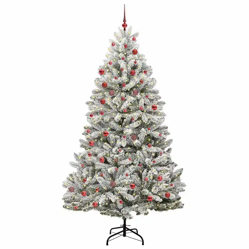 Árbol de Navidad - Árbol navideño artificial Verde y 210 cm PVC y Metal