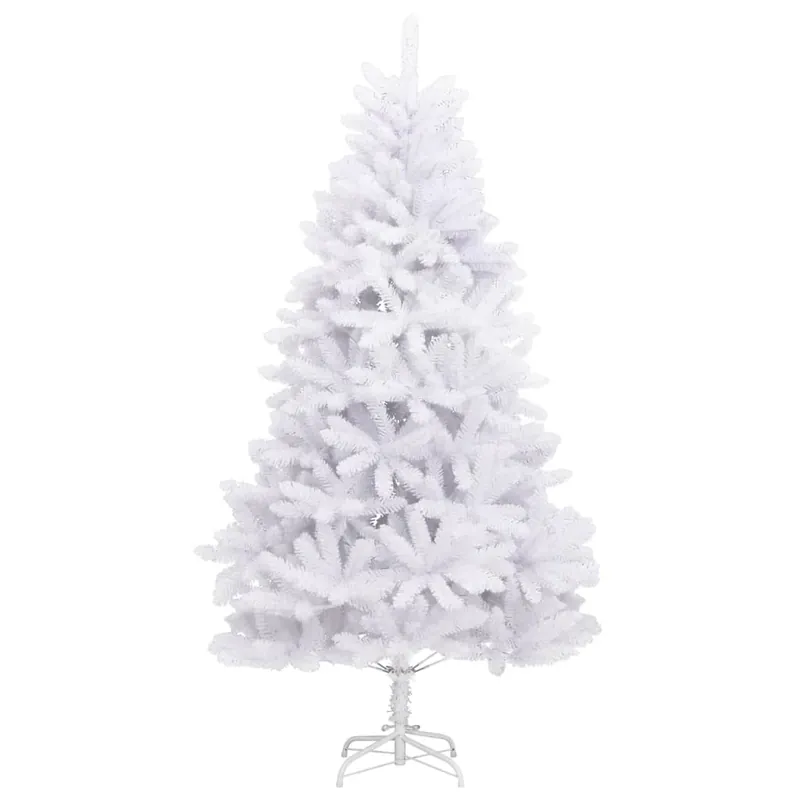 Árbol de Navidad - Árbol navideño artificial con bisagras y soporte blanco 210cm