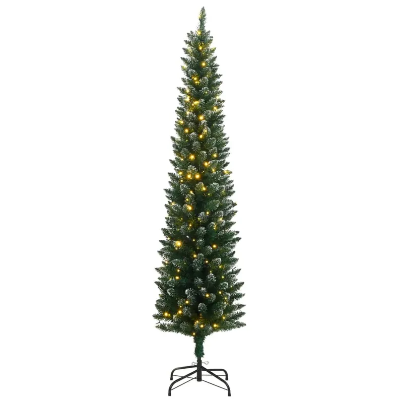 Árbol de Navidad - Árbol navideño artificial estrecho con 300 LEDs 240 cm