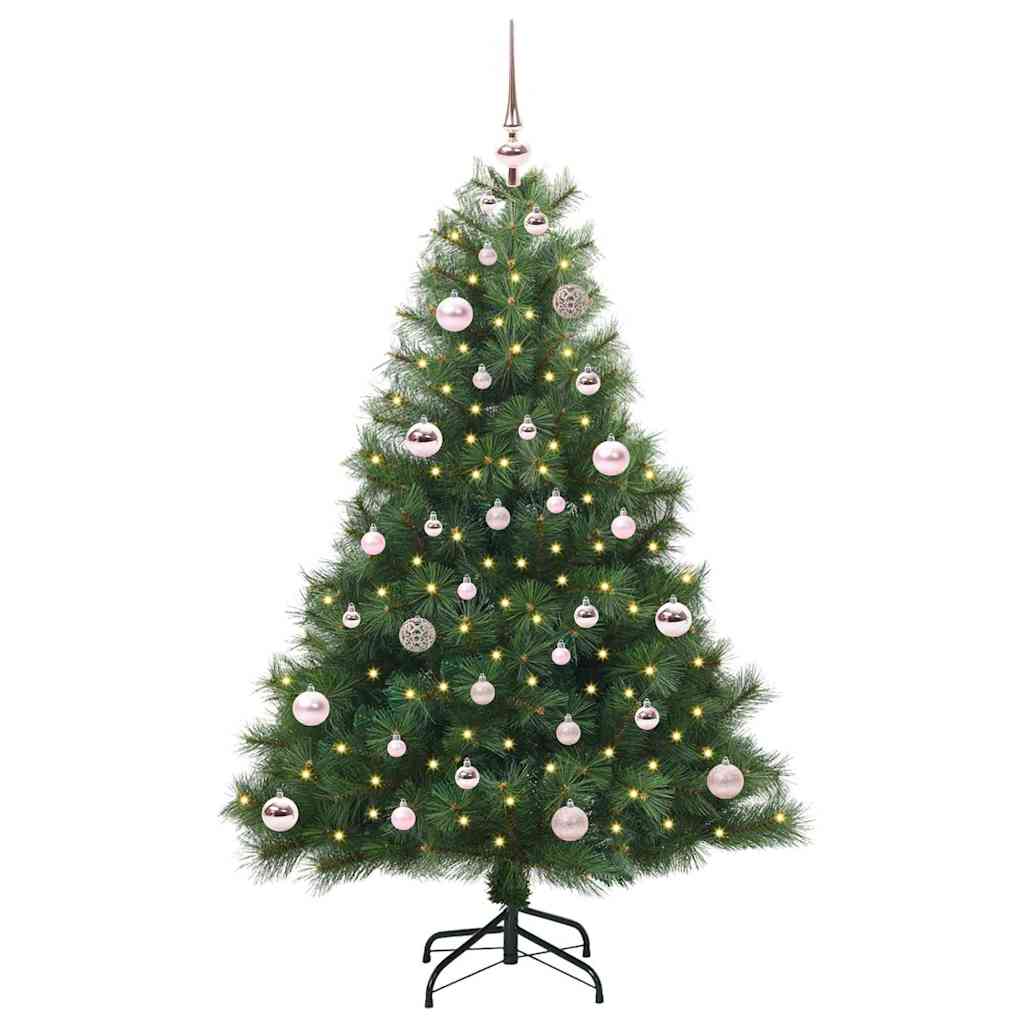 Árbol de Navidad - Árbol navideño artificial con 150 LED Verde 150 cm PE y PVC