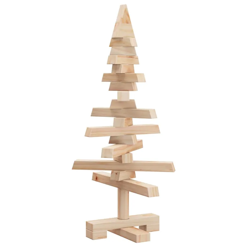 Árbol de Navidad - Árbol navideño de madera de adorno madera maciza pino 60 cm