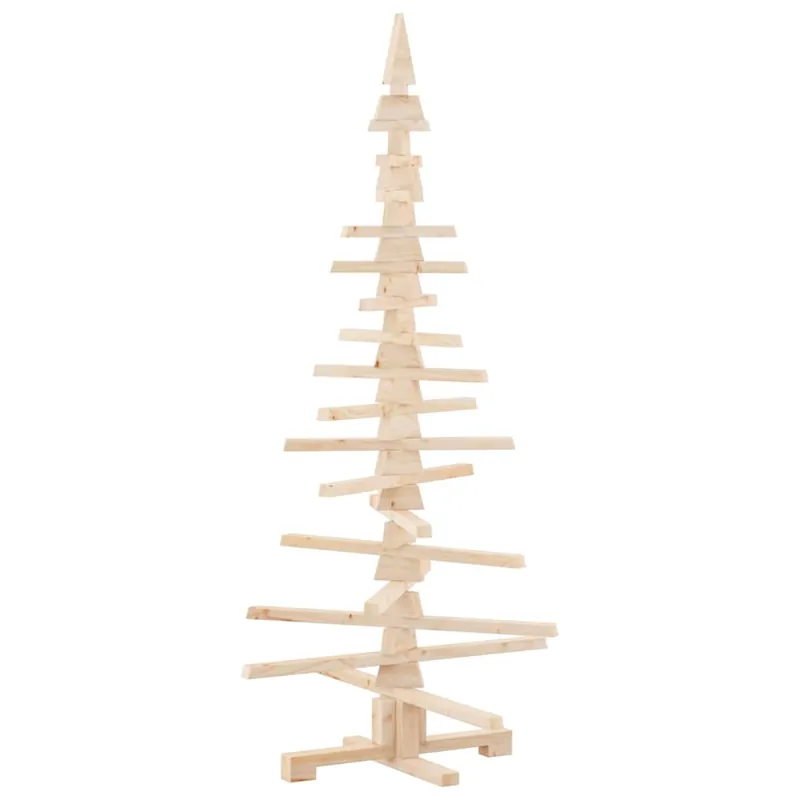 Árbol de Navidad - Árbol navideño de madera para decoración 150 cm Madera maciza de pino