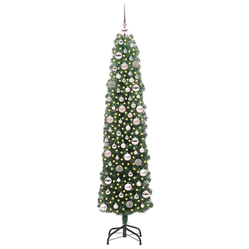 Árbol de Navidad - Árbol navideño artificial Verde 180 cm PVC, Acero y Plástico
